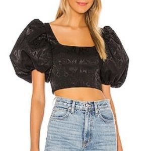 REVOLVE PUFF SLEEVE CROP TOP